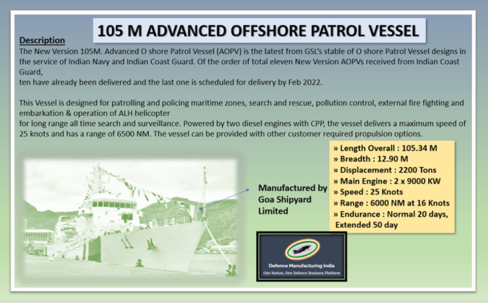Advanced Offshore Patrol Vessel