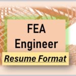 Resume Format for Job of FEA Engineer